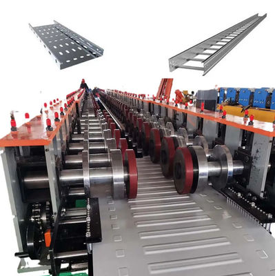 주문 금속 7.5KW 케이블 트레이 롤 포밍 머신 40GP 케이블 트레이 제작 머신 online manufacture